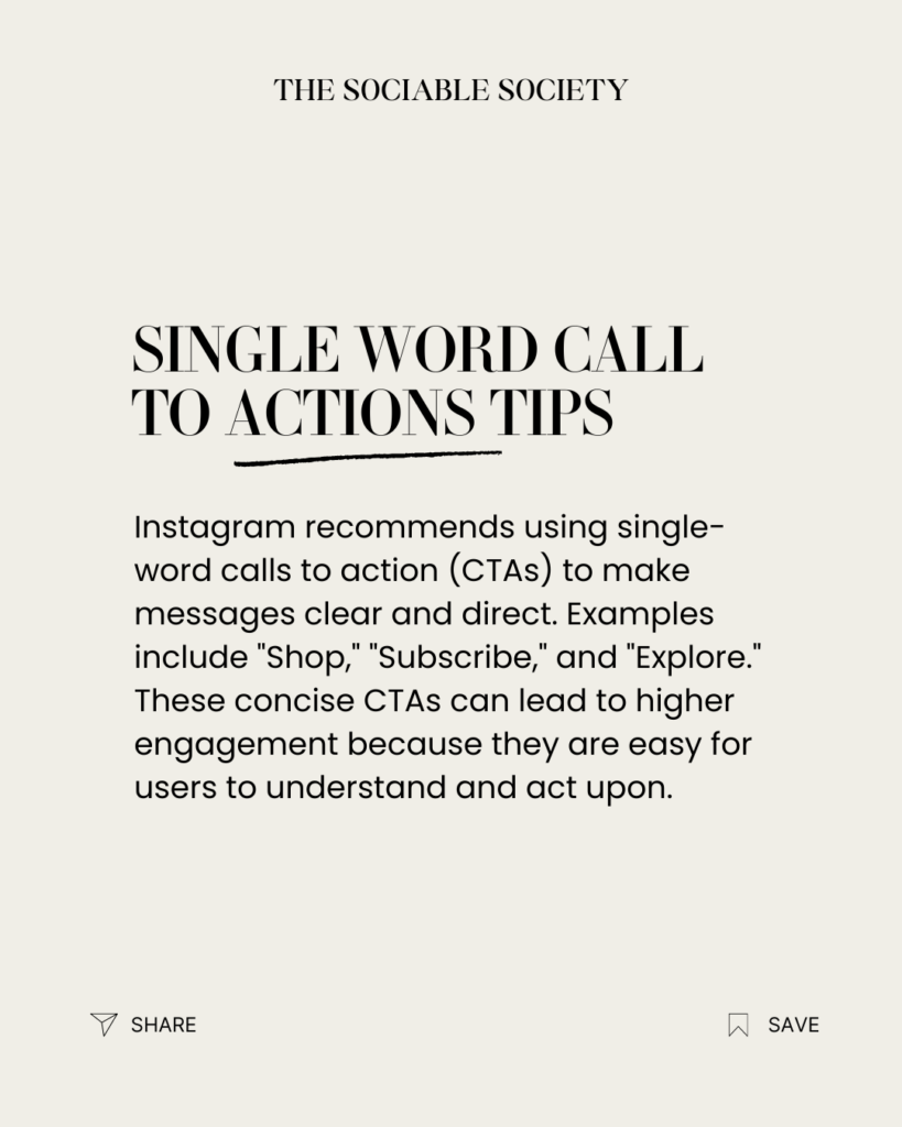 Single word CTA (call to action) tips